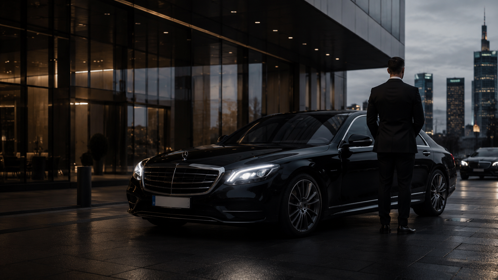 Executive chauffeur service with S-Class in Frankfurt